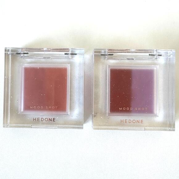 2 x HEDONE Mood Shot Two-Tone Paste Blush Poppy Lilac & Rosy Latte - Picture 7 of 10